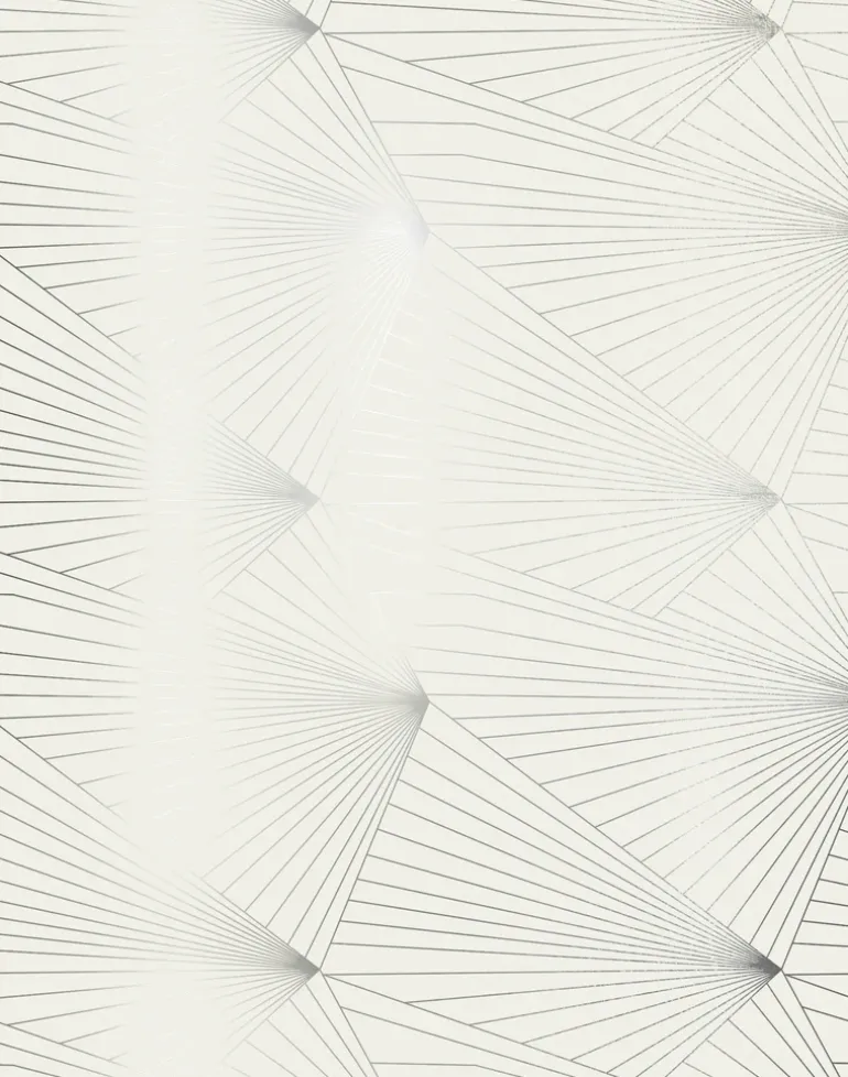 Fan, Pewter & White Stone