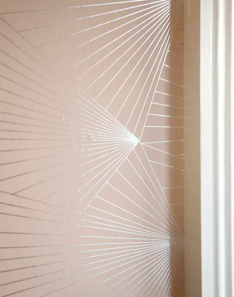 Fan, Silver & Nude Pink