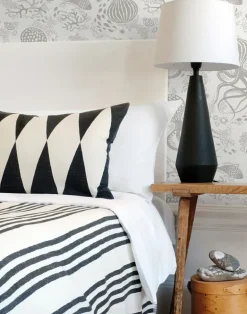 Fields Linen Fabric, Black