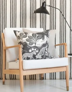 Fields Linen Fabric, Black