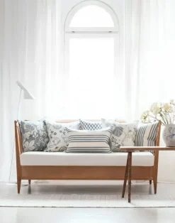 Fields Linen Fabric, Dusty Blue