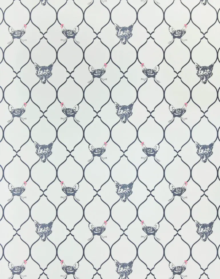 Fox & Hen, Charcoal on Parchment