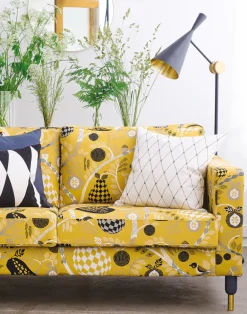 Fruit Garden Cotton Fabric, Yellow