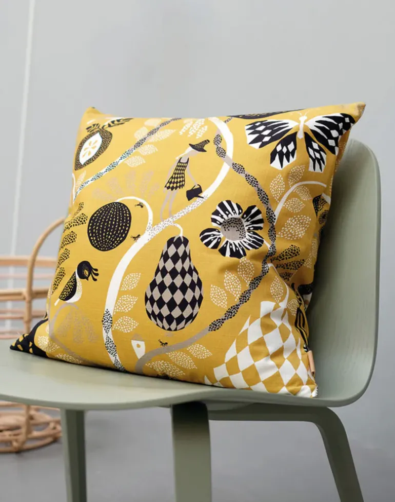 Fruit Garden Cotton Fabric, Yellow