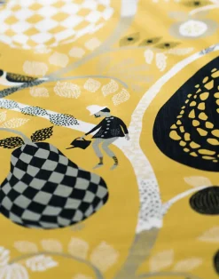 Fruit Garden Cotton Fabric, Yellow