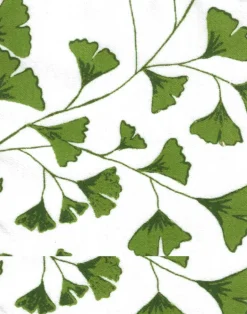Ginkgo Leaves Fabric, Green