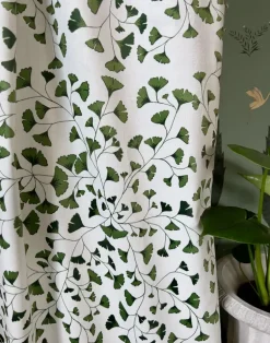 Ginkgo Leaves Fabric, Green