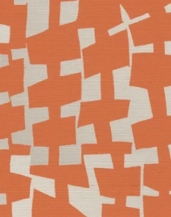 Grasscloth Geo, Orange