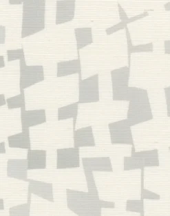Grasscloth Geo, White Noise