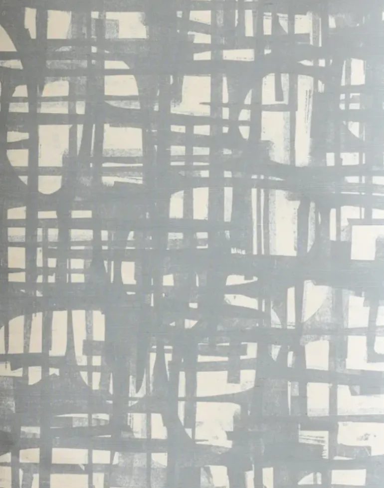 Grasscloth Monoprint, Chambray