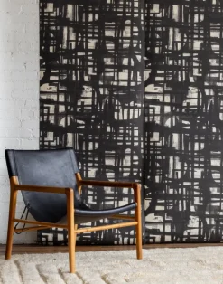 Grasscloth Monoprint, Charcoal