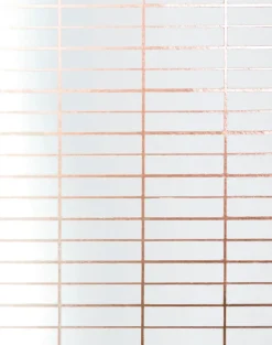 Grid, Copper Rose & White