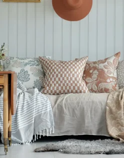 Gustav Linen Fabric, Terra / Sand