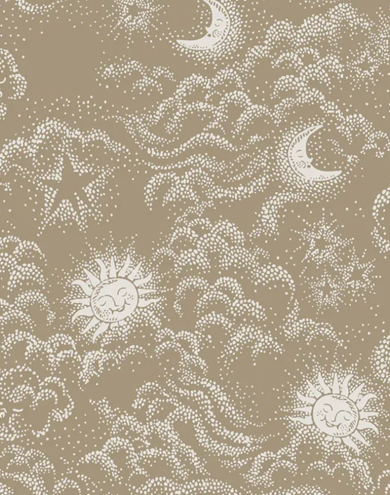 Happy Cloud Linen Fabric, Nutty