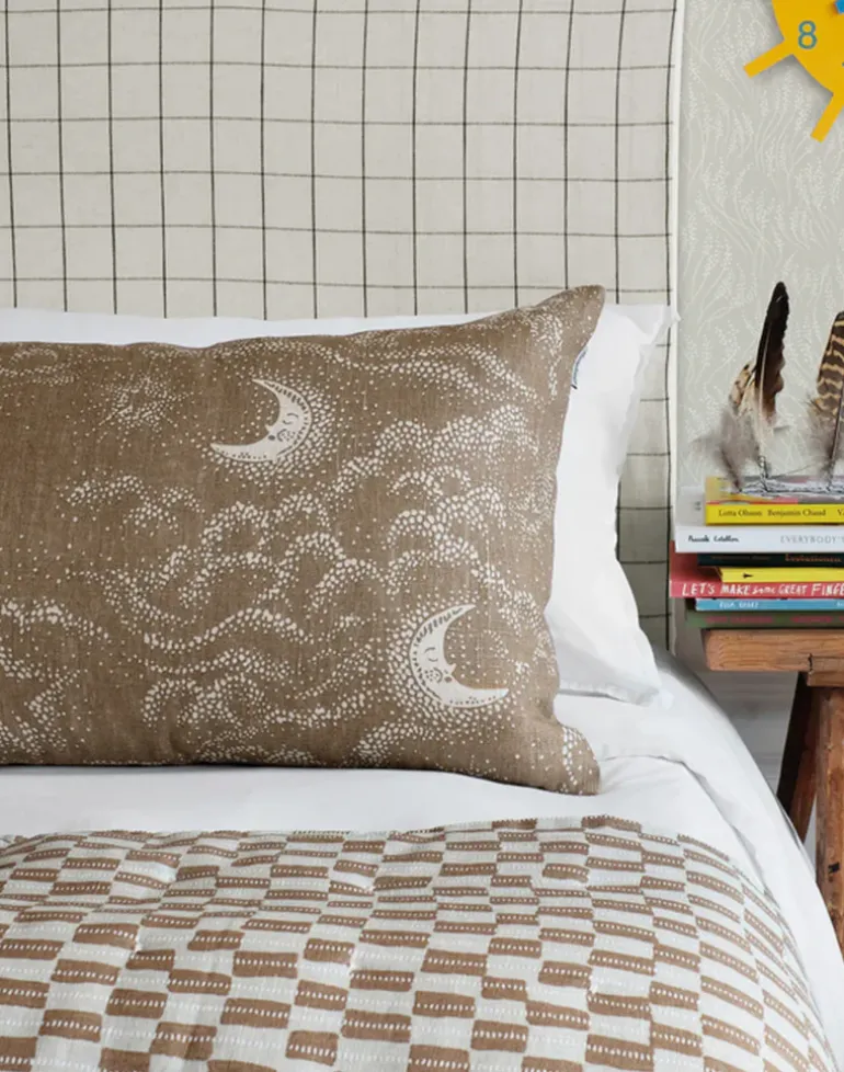 Happy Cloud Linen Fabric, Nutty