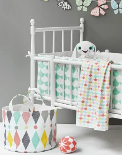 Harlequin Cotton Fabric, White Multi