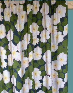 Hedgerow Rosa Fabric, Indigo Blue