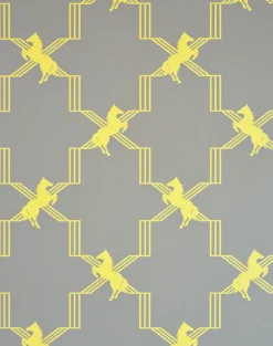 Horse Trellis, Acid on Grey