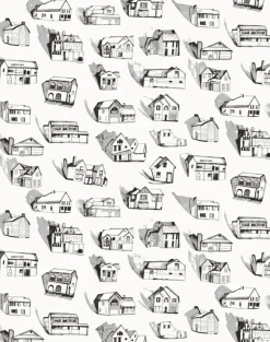 Houses, Black & Cream