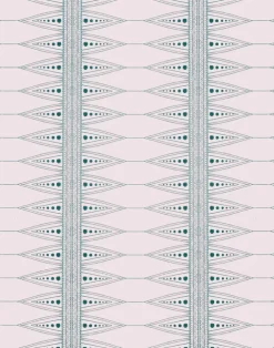 Indian Stripe, Pink & Teal