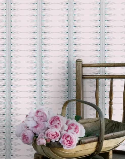 Indian Stripe, Pink & Teal