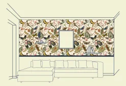 Ivory Butterfly Wallfabric