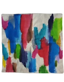 Julie Kay Hand Painted Watercolor Pillow Cover, Multi Colored
