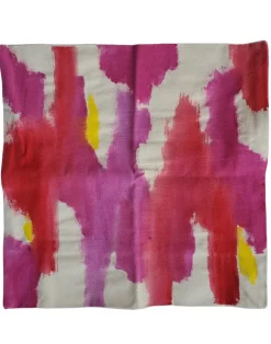 Julie Kay Hand Painted Watercolor Pillow Cover, Red Pink