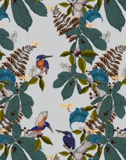 Kingfisher, Original on Light Grey