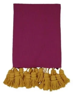 Kip & Co Tassel Throw, Plum