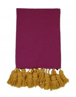 Kip & Co Tassel Throw, Plum
