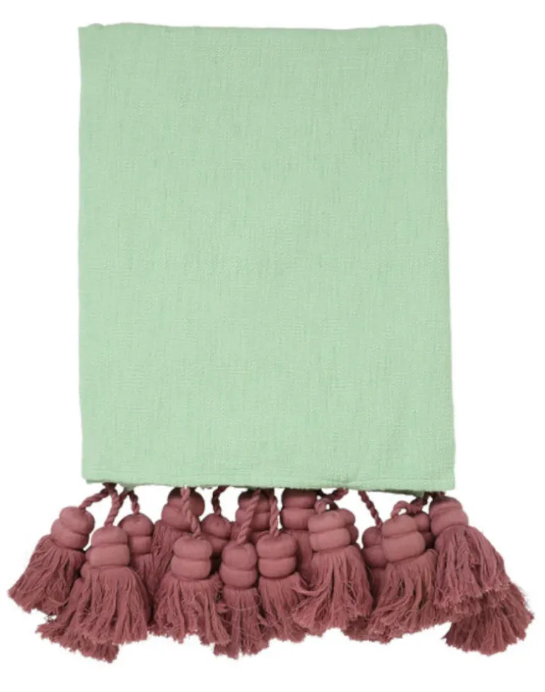 Kip & Co Tassel Throw, Rainforest