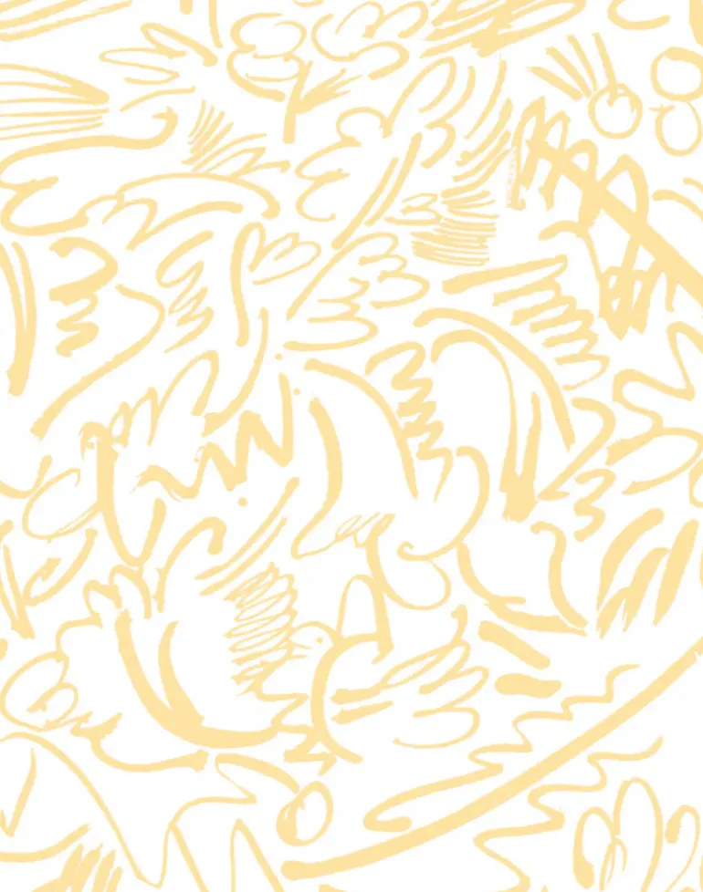 La Friche Yellow Fabric, Cotton/Linen