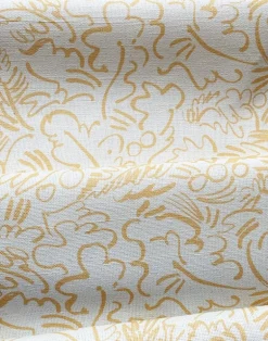 La Friche Yellow Fabric, Cotton/Linen