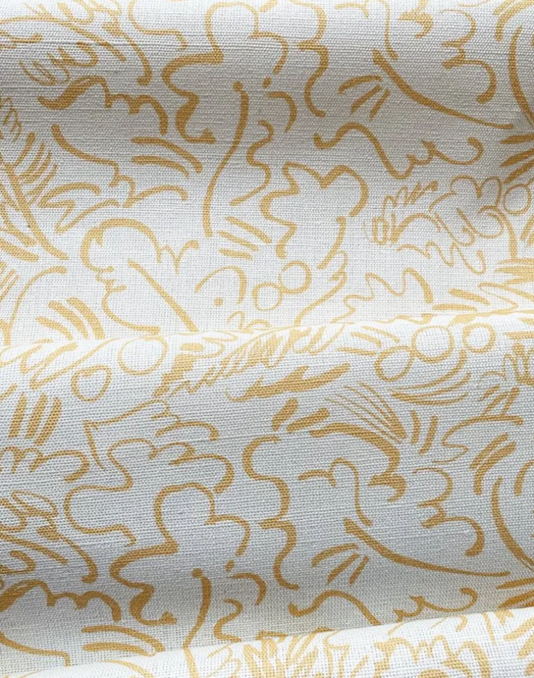 La Friche Yellow Fabric, Cotton/Linen