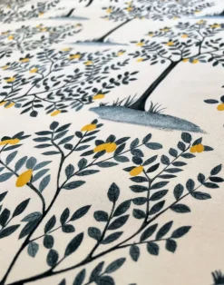 Lemon Grove Fabric, Blue