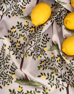 Lemon Grove Fabric, Olive Green