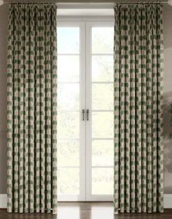 Little Palma Linen Fabric, Flamingo