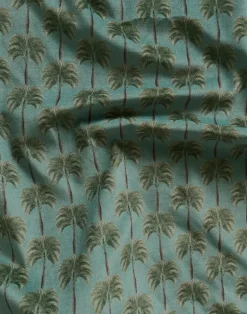 Little Palma Velvet Fabric, Bay