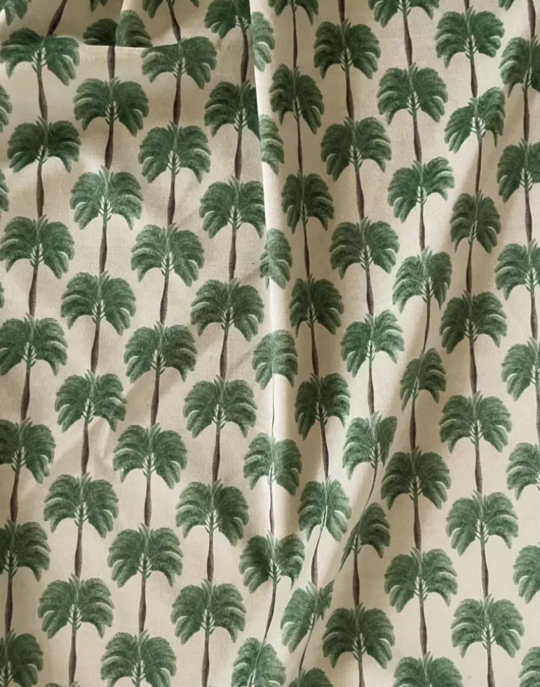 Little Palma Velvet Fabric, Sand