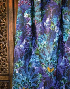 Madame De La Soir Fabric, Azure