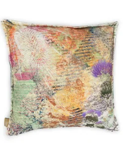 Mairi Helena Harris Green Thistle Cushion Cover