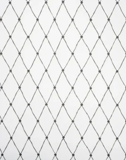 Net Cotton Fabric, White / Black