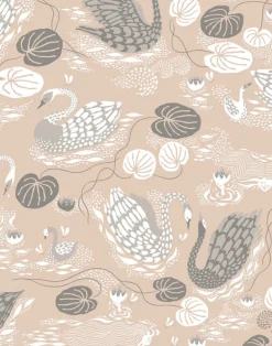 Noble Nymphs Fabric, Dusty Pink