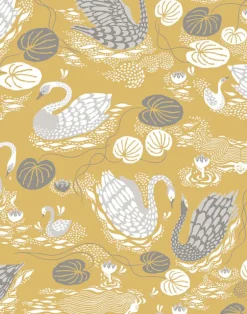 Noble Nymphs Fabric, Yellow
