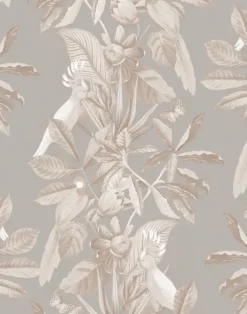 Passiflora Linen Fabric, Ammonite