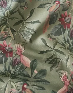 Passiflora Linen Fabric, Sage
