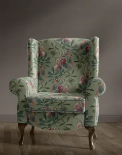 Passiflora Velvet Fabric, Sage