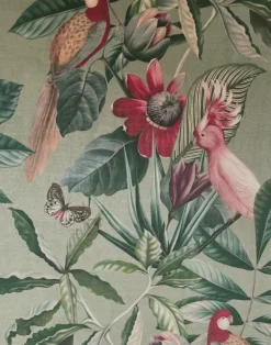 Passiflora Velvet Fabric, Sage