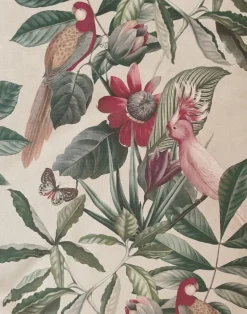 Passiflora Velvet Fabric, Antique